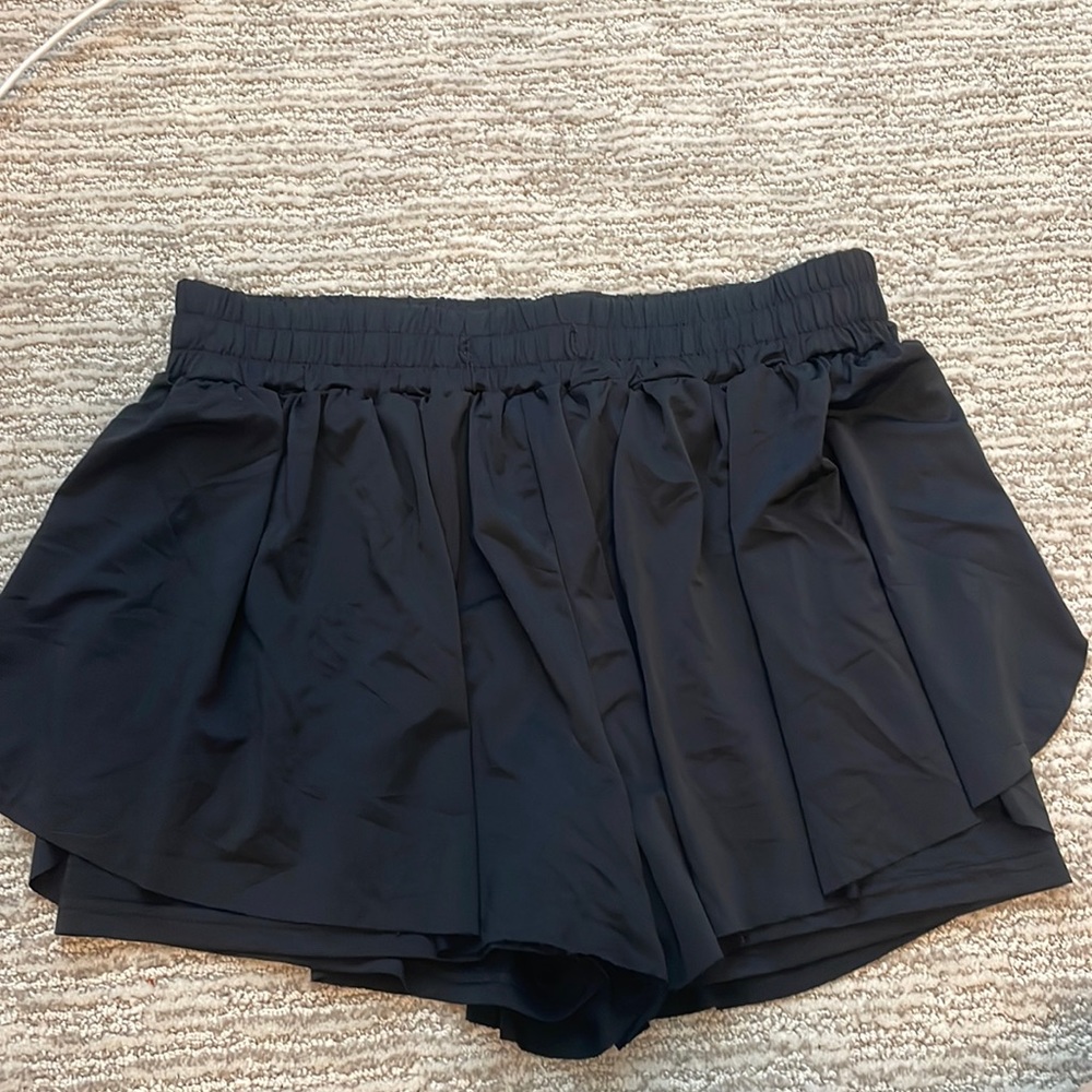 Black Flowy Shorts